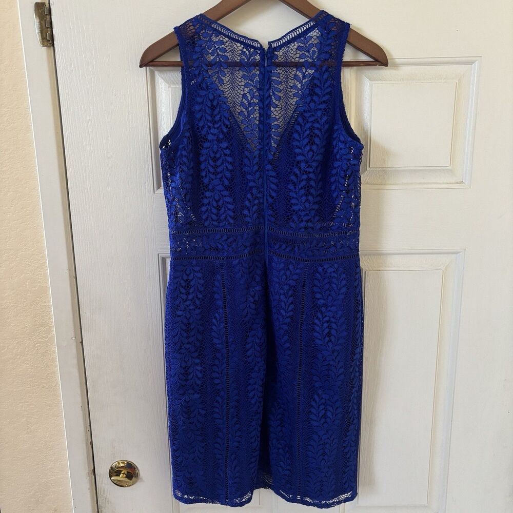 NWT Babydoll Floral Womens Midi Dress Hoco Lace Sheer Size Large Romantic‎ - Picture 8 of 12